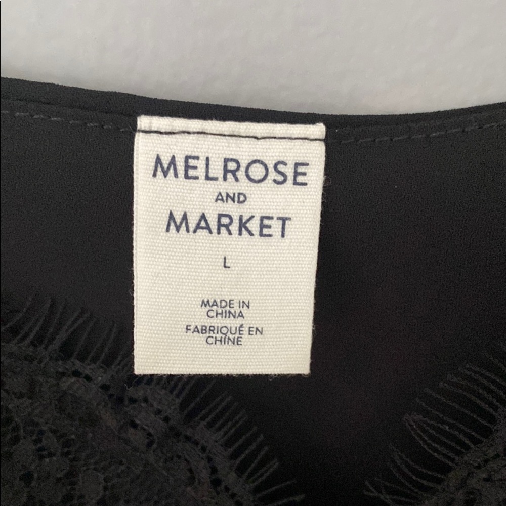 Melrose and Market Black Camisole Sleeveless Top - Picture 2 of 6